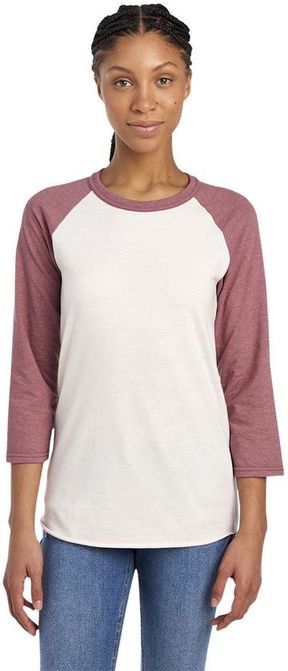 Jerzees Adult Unisex Premium Blend Ring-Spun 3/4 Sleeve Raglan T-Shirt